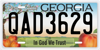 GA license plate QAD3629