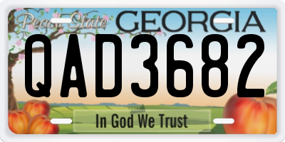 GA license plate QAD3682