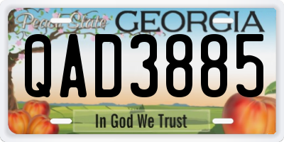 GA license plate QAD3885