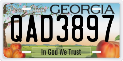 GA license plate QAD3897