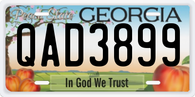 GA license plate QAD3899