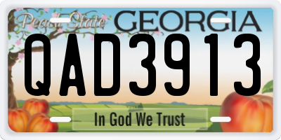 GA license plate QAD3913