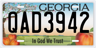 GA license plate QAD3942