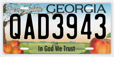GA license plate QAD3943