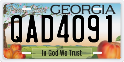 GA license plate QAD4091