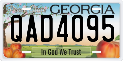 GA license plate QAD4095