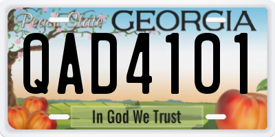GA license plate QAD4101