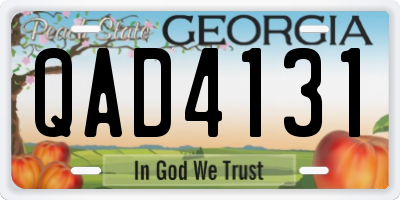 GA license plate QAD4131