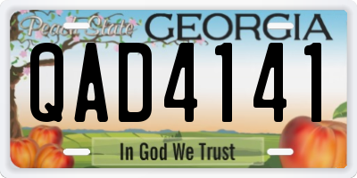 GA license plate QAD4141