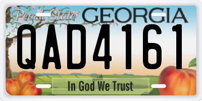 GA license plate QAD4161