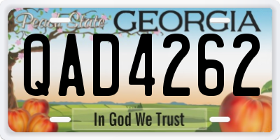 GA license plate QAD4262