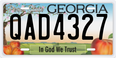 GA license plate QAD4327