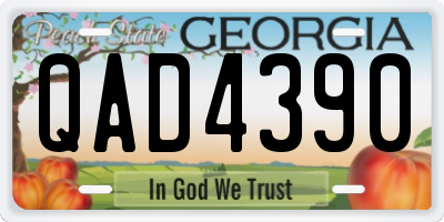 GA license plate QAD4390