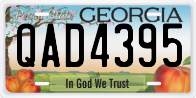 GA license plate QAD4395