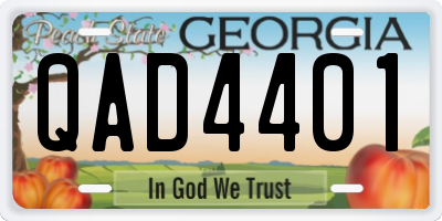 GA license plate QAD4401