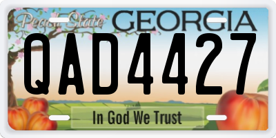 GA license plate QAD4427
