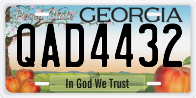 GA license plate QAD4432