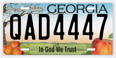 GA license plate QAD4447