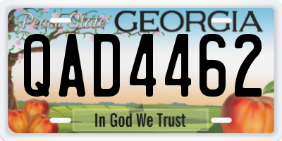 GA license plate QAD4462