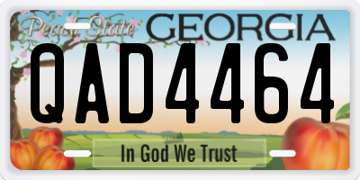 GA license plate QAD4464