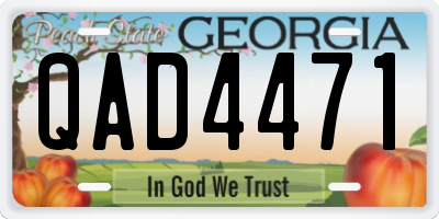 GA license plate QAD4471
