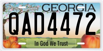 GA license plate QAD4472
