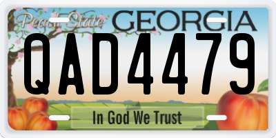 GA license plate QAD4479