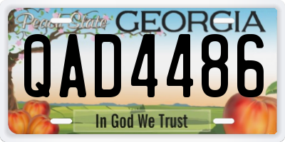 GA license plate QAD4486