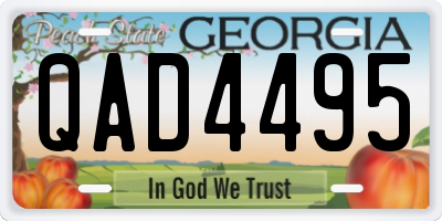 GA license plate QAD4495