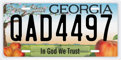 GA license plate QAD4497
