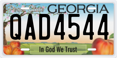 GA license plate QAD4544