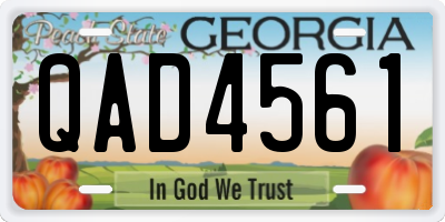 GA license plate QAD4561