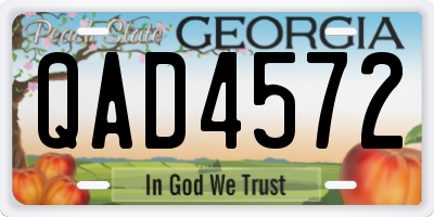 GA license plate QAD4572