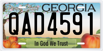 GA license plate QAD4591