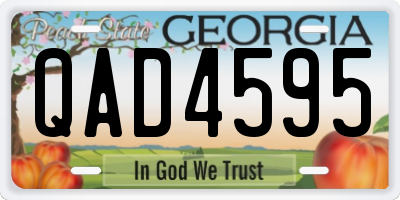 GA license plate QAD4595