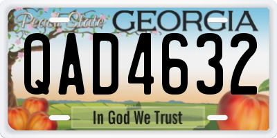 GA license plate QAD4632