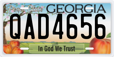 GA license plate QAD4656