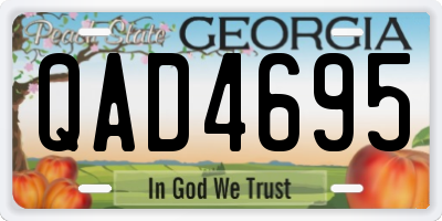 GA license plate QAD4695