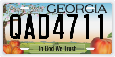 GA license plate QAD4711