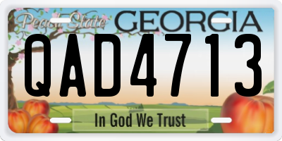 GA license plate QAD4713
