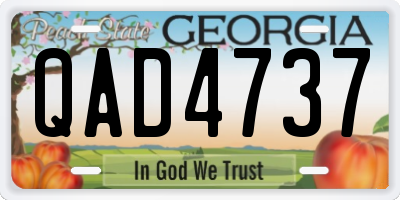 GA license plate QAD4737