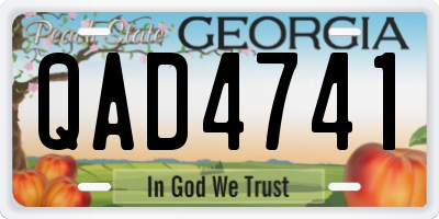GA license plate QAD4741
