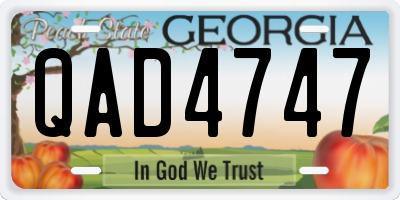 GA license plate QAD4747