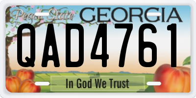 GA license plate QAD4761