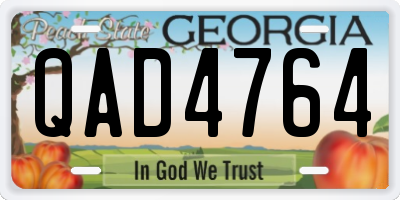 GA license plate QAD4764