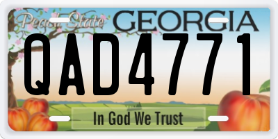 GA license plate QAD4771