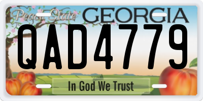 GA license plate QAD4779