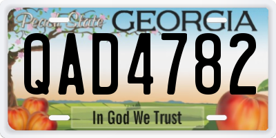 GA license plate QAD4782