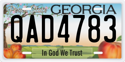 GA license plate QAD4783