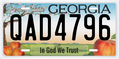 GA license plate QAD4796